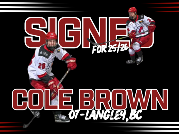 Chilliwack Chiefs Commit to Cole Brown for 25/26